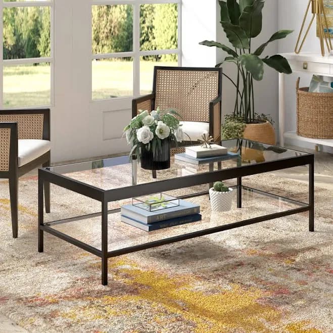 Mercer41 Alexis Glass Coffee Table