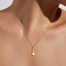 Kite Cut Lab Diamond Necklace For Women Pendant Necklace - LisaJewelryUS