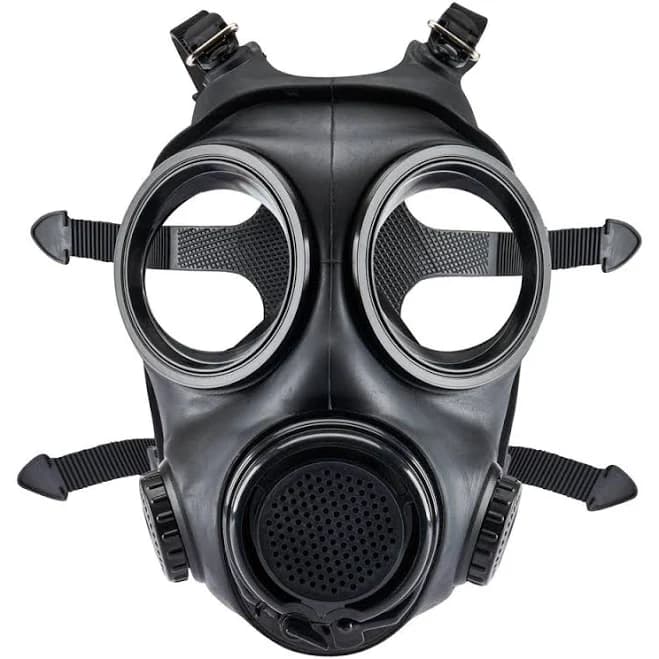 Full Face Tactical Dual Respirator Gas Mask 2.0 Stealth Angel Survival Mask