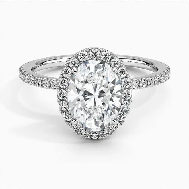 2ct Moissanite Engagement Rings for Women Oval Cut Bridal Ring Set 925 Sterling Silver Wedding Band Twisting Infinity Pave Sets