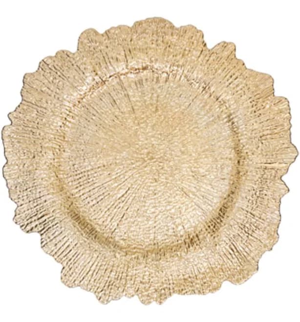 Metallic Textured Charger Plates – 14” Round