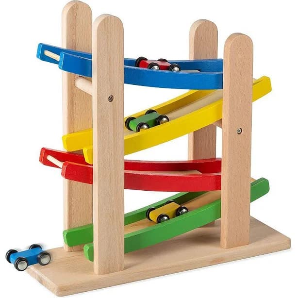 Play22usa Wooden Race Track Car Ramp Racer