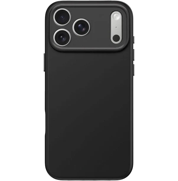 Liquid silicone iPhone case, soft to the touch, full protection, shockproof, matte design, reinforced camera edges, Zerbi model, Black / iPhone 13