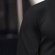 Men's V-Neck Fit Long Sleeve Shirt Solid Color Breathable Tops Casual Performance Basic Fitness T-Shirt (Black,Medium) | Amazon.com