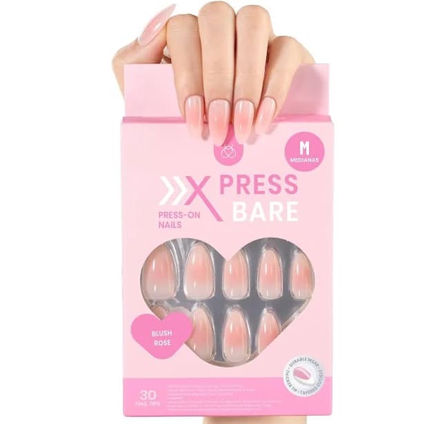 Blush Rose Beetles Bare Press On Nails