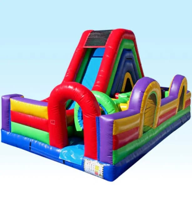 Water Assault Course Inflatable Lake Obstacle Bouncy Pursuit Jumping Castle Giant Run