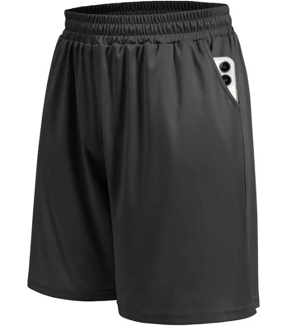 BOOJO Men's Quick Dry Basketball Shorts with Pockets (5 Pack)