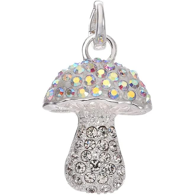 Crystal Magic Mushroom Open Ring Charm