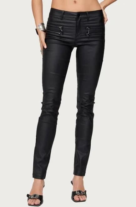 Edikted Women's Kaede Faux Leather Skinny Jeans