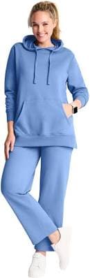 Woman Within Plus Size Fleece Hoodie Pocket Sweatshirt