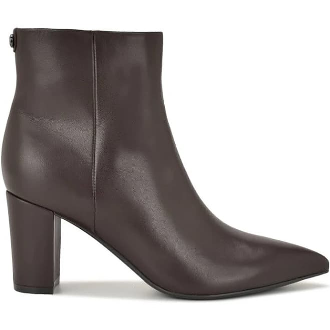 Nine West Lorela Block Heel Leather Booties