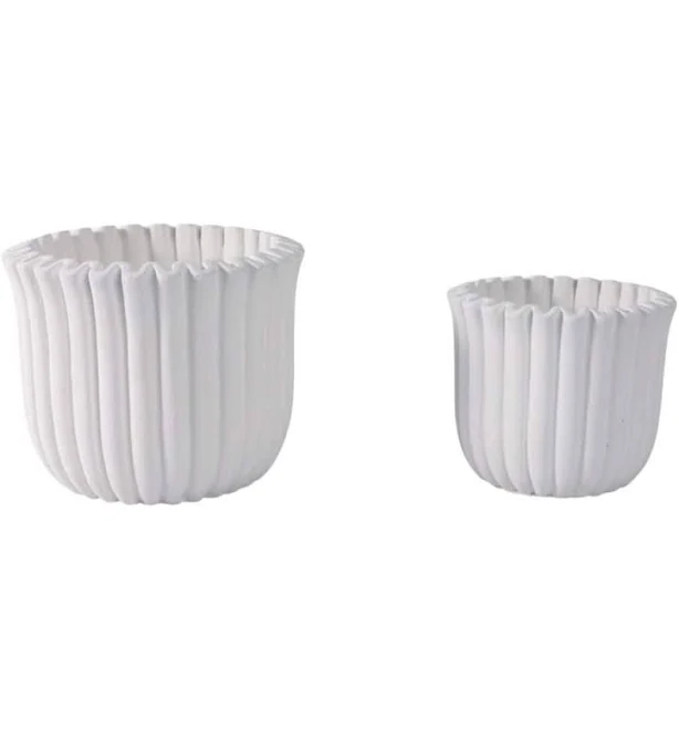 Sagebrook Home Fluted Planters Set of 2