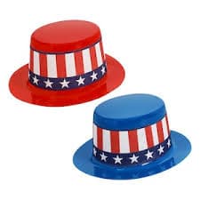 Seasonal Collection Mini Patriotic Hats, 4-pc Pack.