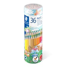 STAEDTLER Noris Club 144 NMD36 Colouring Pencils in Round Metal Box Pack of 36 : Amazon.com.be: Office Products