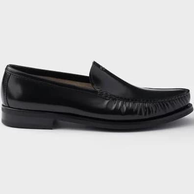 Prada Men's Brushed Leather Loafers