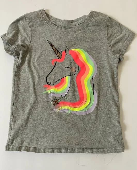 Cat & Jack Toddler Girls' Rainbow Unicorn Graphic Short Sleeve T-Shirt