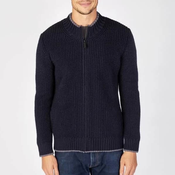 Rockbrook Zipped Ribbed Cardigan