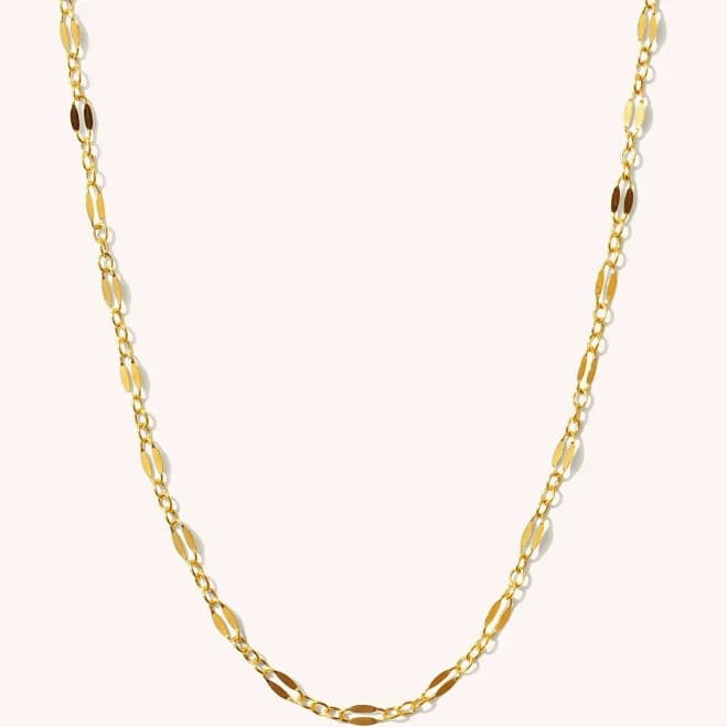 Dainty Lace Chain Necklace, 16"