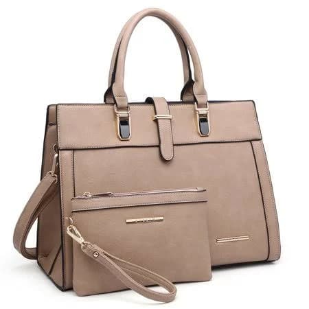 Women's Flap-Over Top Handle Tote Work Bag