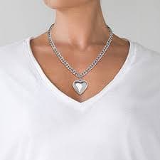 JS Jessica Simpson Silver Tone Womens Alloy Heart 16 Inch Pendant Necklace, Color: Silver - JCPenney