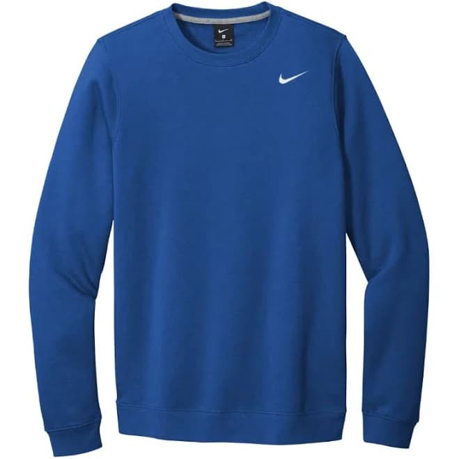 Nike Men's Club Fleece Crew in Royal, Size: XL, Polyester/Cotton