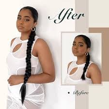 FESHFEN Long Ponytail Extension Synthetic Ponytail Hairpiece with Elastic Hairpiece for Women Dark Brown 85cm : Amazon.com.be: Beauty