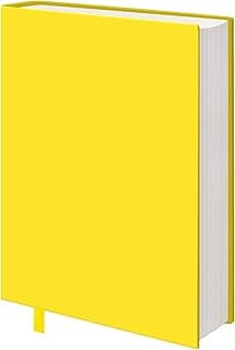 KICNIC Yellow Fabric Book Cover for Hardcover, 1 Pack, 6x9 Inch, Up to 8.5”x9.5”, Adjustable School Book Sleeve Protector for Teens, Stretchable Decorative Cloth Book Sox for Book Lovers
