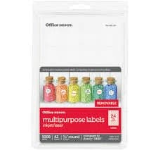 Office Depot Removable Inkjet/Laser Multipurpose Round Labels