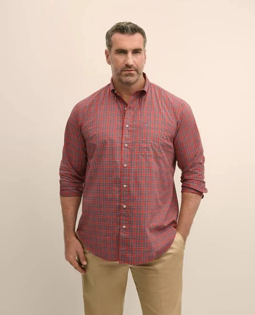 Brooks Brothers Men's Big & Tall Poplin Tartan Shirt