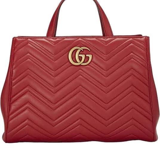 Gucci Women's GG Marmont Leather Top Handle Bag