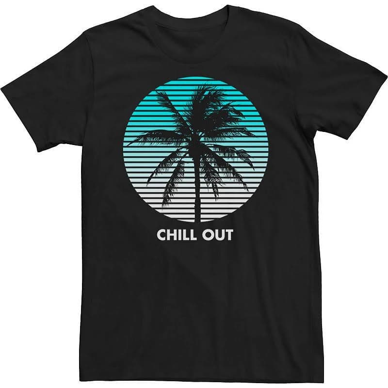 Fifth Sun Men's Chill Out Palm Tree Lines T-Shirt