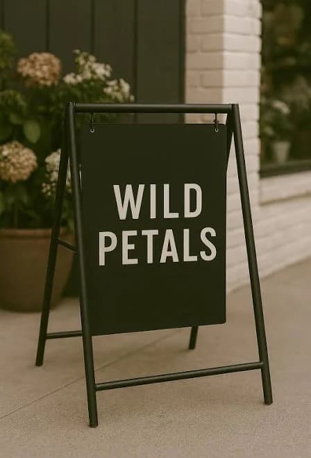 Personalized Sandwich Board Sign - Custom A-Frame Sidewalk Display for Shops, Cafés & Boutiques, Freestanding Outdoor Advertising Sign