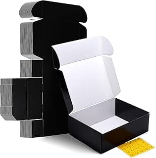 12x9x4 inches Shipping Boxes Set of 20, Black Medium Corrugated Cardboard Gift Mailer Box