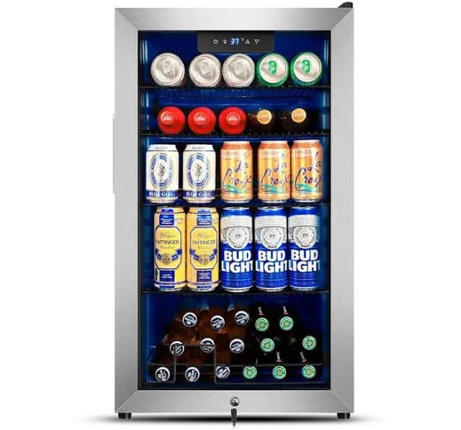 Hooure Single Zone Freestanding 130-Cans Beverage Cooler
