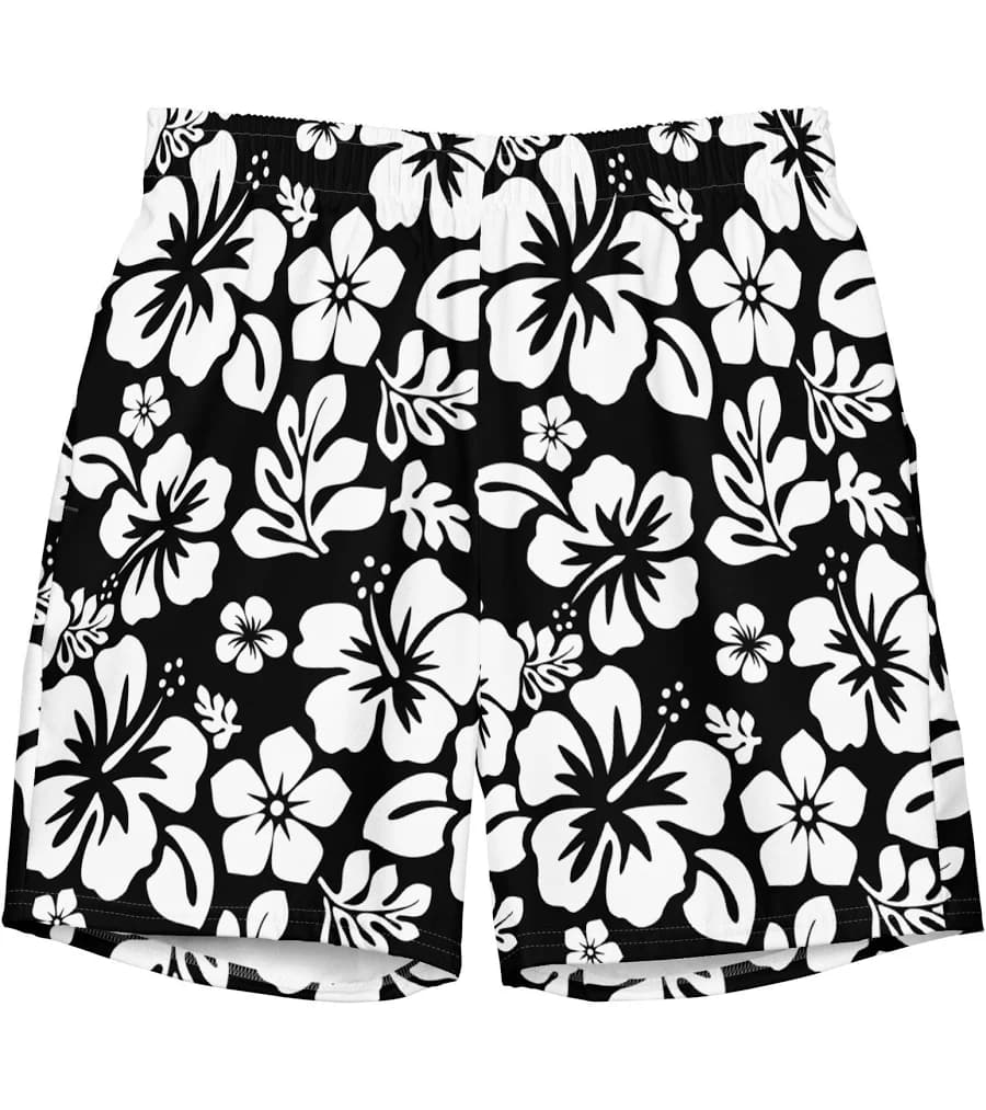Extremely Stoked Men's Hawaiian Flowers Swimsuit