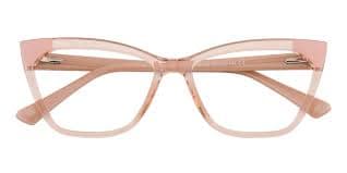 Evangeline Cat Eye Champagne Full-Frame TR90 Eyeglasses | GlassesShop