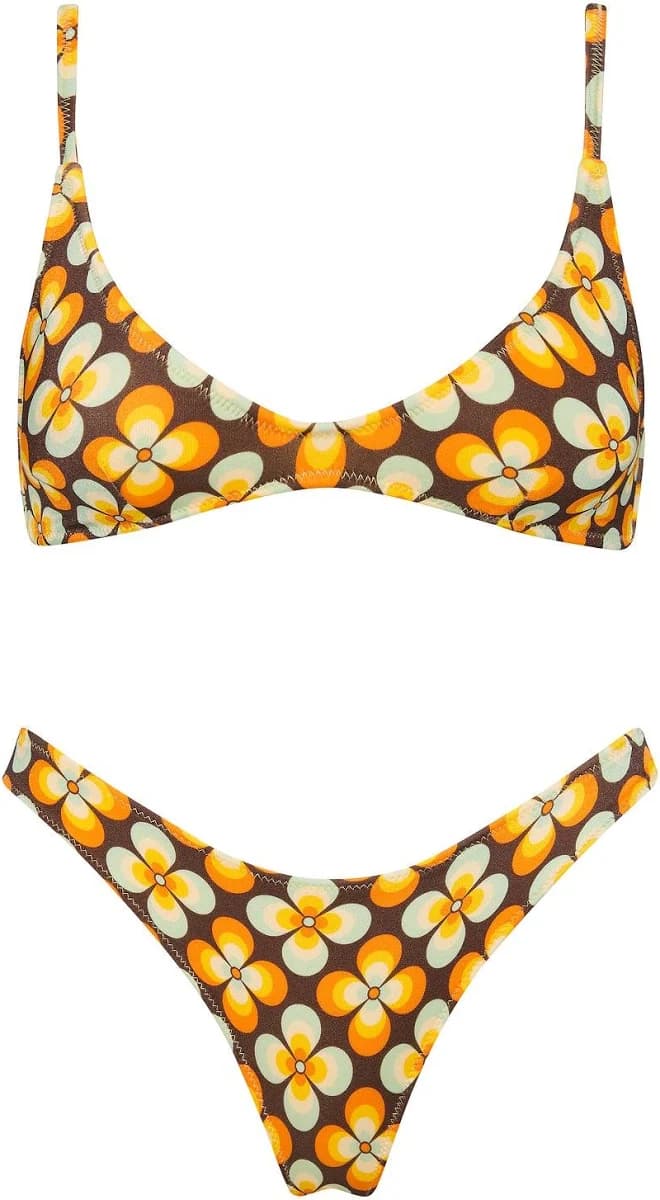 Maia Porche Geometric Scoop Bikini Set Top