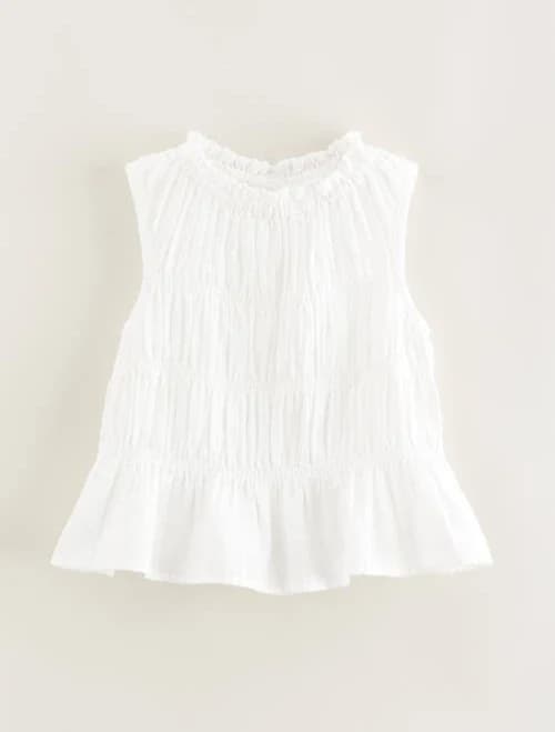 Nordstrom Kids' Smocked Sleeveless Cotton Top