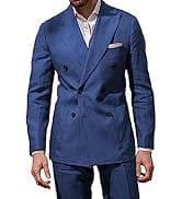 Army Green 2 Piece Men's Formal Wear for Work Business Solid Double Breasted Jacket Pants Suit Set for Wedding Big and Tall Suit for Men Custom Made at Amazon Men's Clothing store