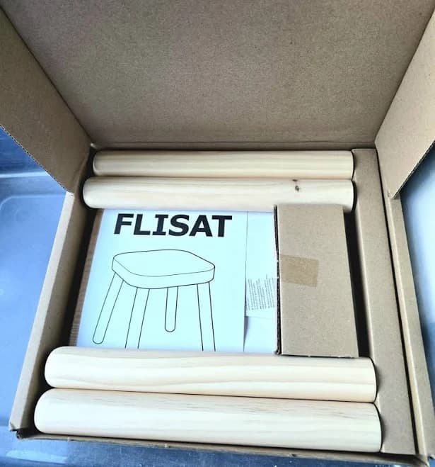 Ikea Flisat Children’s Pine Wood Stool Four Legs Kids Chair Seat