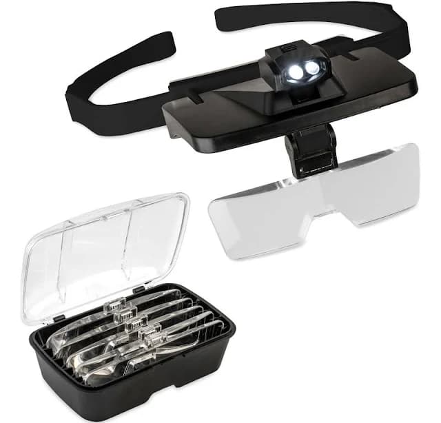 John Bead Head Mounted Magnifier with Lights
