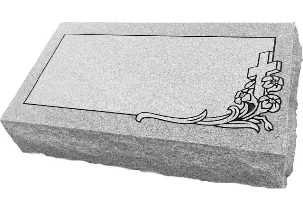 Beveled Cemetery Headstone