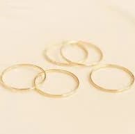 Extra Thin 18K Gold band Ring, Super Thin Stacking Ring, 1mm width band, stacking thin band, Minimalist Gold Ring, Chic Ring, Knuckle Ring