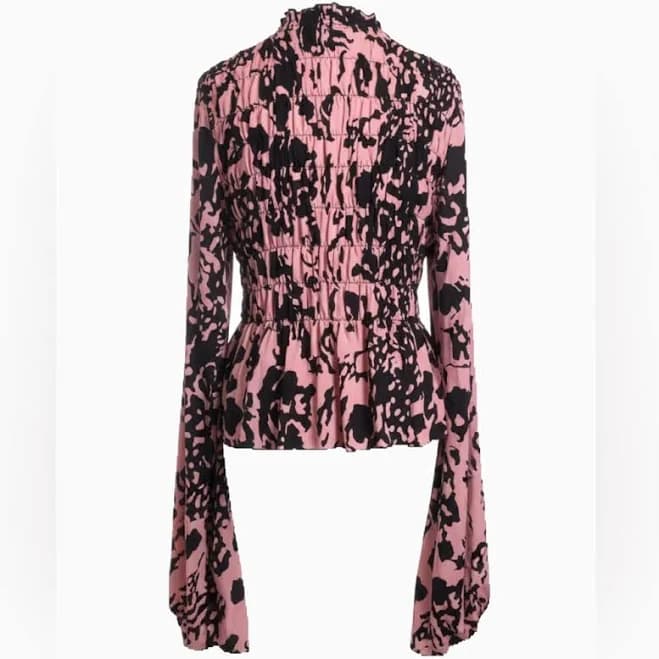Nasty Gal Tops | Nasty Gal Pink And Black Abstract Blouse | Color: Black/Pink | Size: 6 | Maddddiepaige's Closet