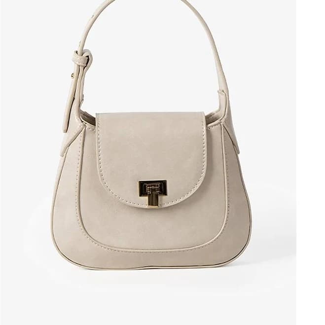 Women's Classic Flap Leather Handbag with Gold-Tone Hardware