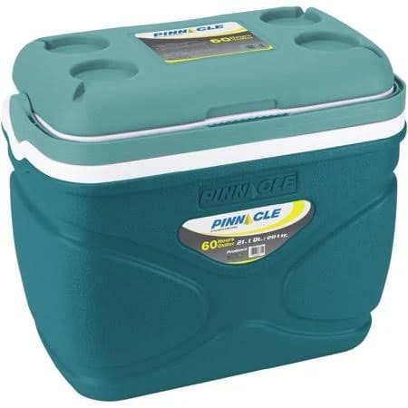 Pinnacle Portable Cooler Box with Cup Holder and Carry Handle