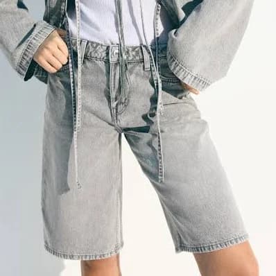H&M Ladies Regular Denim Bermuda Shorts