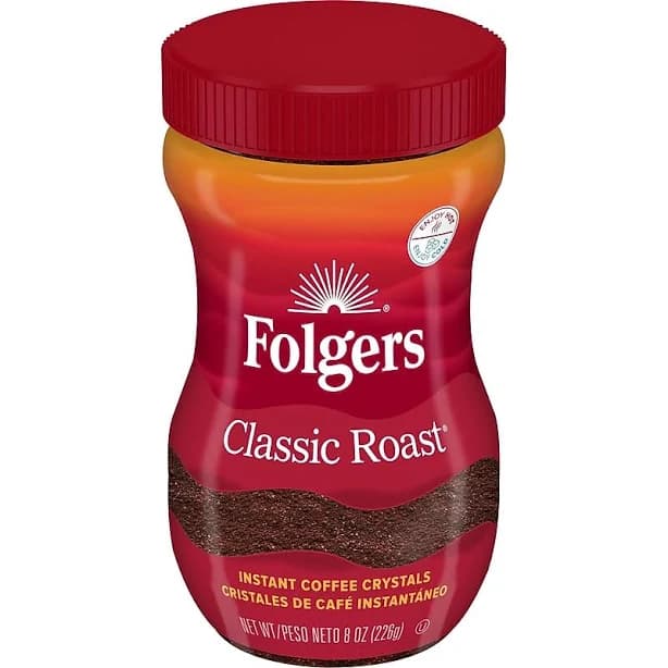 Folgers Classic Roast Instant Coffee, Medium Roast (2550020629)