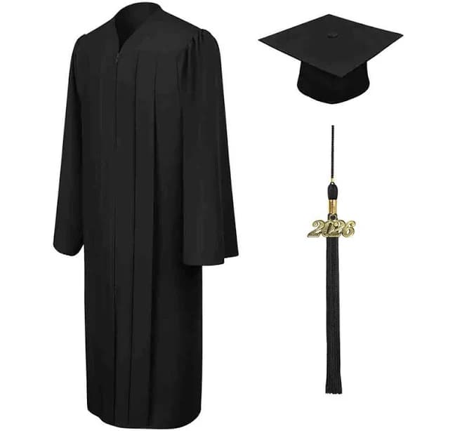 Matte High School Graduation Cap and Gown
