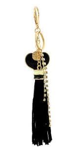 Tassel Key Chain Accent w/Epoxy Heart Charm & Rhinestone Strings KC-AM3198 | eBay